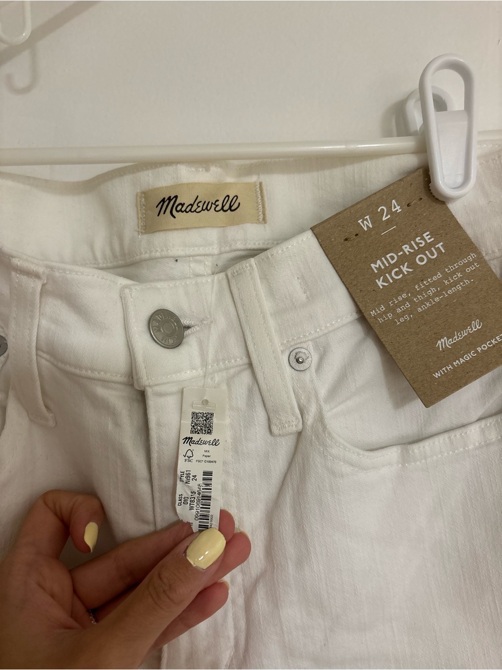 Madewell White High-Rise Back-Pocket Jeans